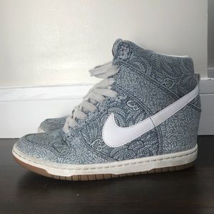 Nike blue sneaker wedges